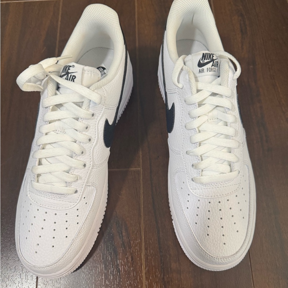 Nike Air Force 1 Men's White and Black Sneakers